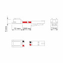 UNI Connector for LED SMD and COB 8/10mm Cable 2m +Mini AMP 3A Plug / pce