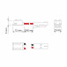 UNI Connector for LED SMD and COB 8/10mm Cable 2m +Mini AMP 3A Plug / pce