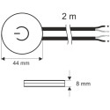 Interrupteur captif 12V-24V ép.anneau 16-38mm câble 2m IP20 / pce