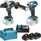 Combo Kit Makita 2 Machines 18 volts - 5,0 Ah - DLX2549T3J / pce