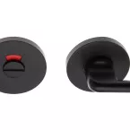 Paire rosaces WC L/O Ø53/6mm OFFICE inox 304 noir mat / pce