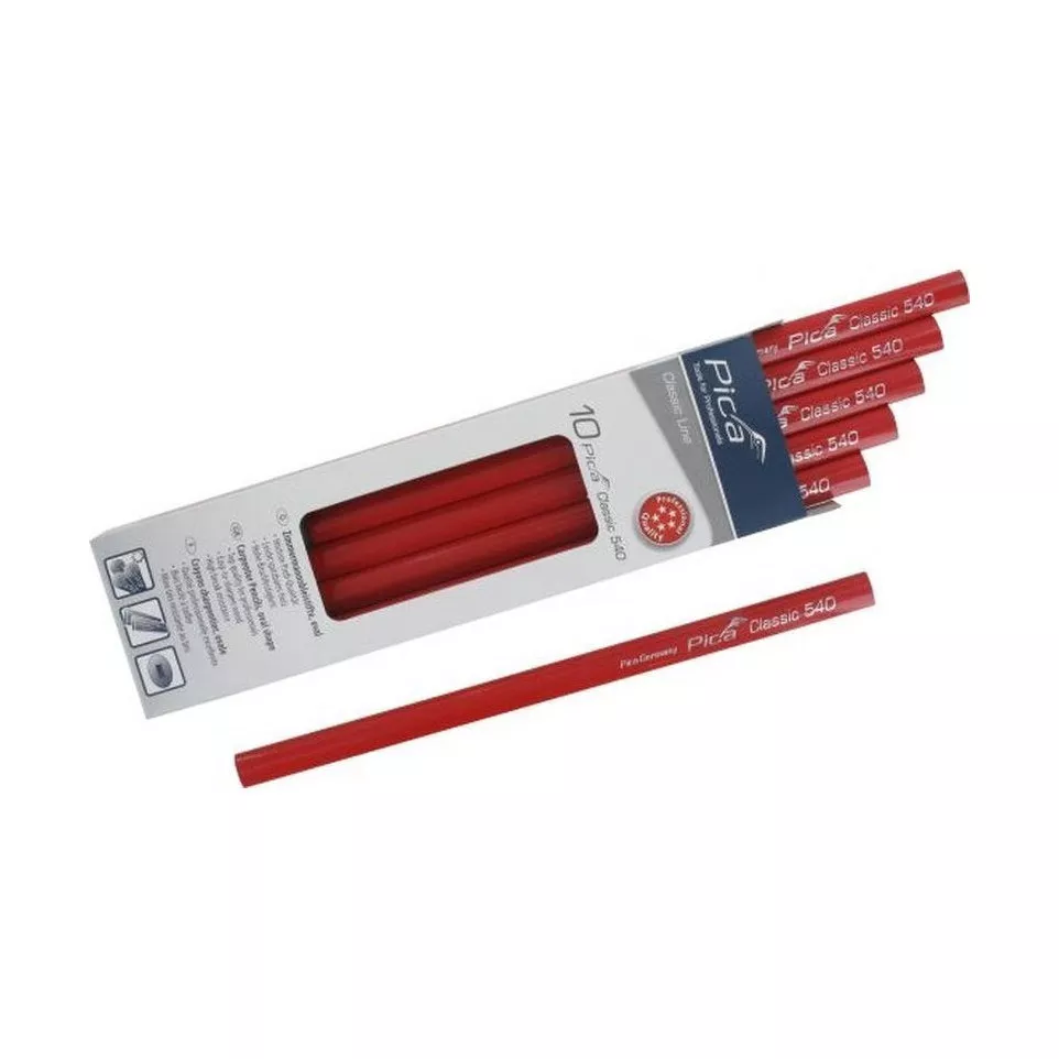 Rood timmermanspotlood  24cm / 10pce