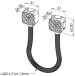 kabeldoorvoer - binnendiameter 13mm - opbouwmontage - Afwerking - Zwart / pce