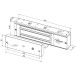 Opbouwzuignap - 550 DaN - 12/24V - AFWERKING ZWART + sign / pce