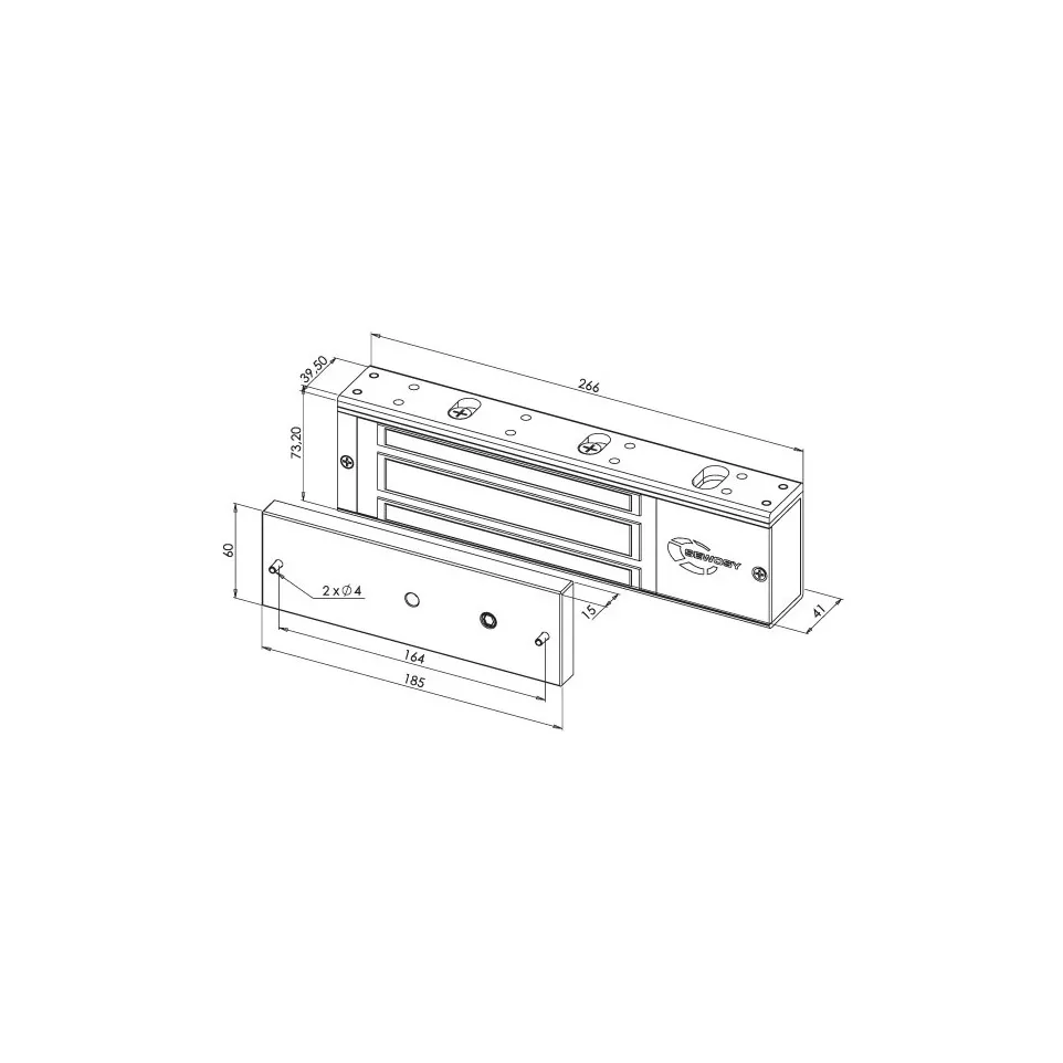 Opbouwzuignap - 550 DaN - 12/24V -...