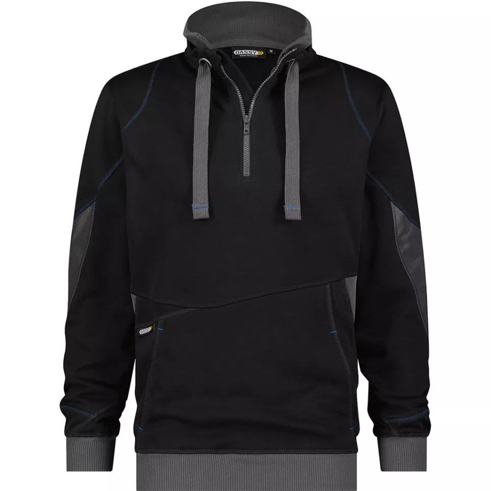 Sweater met halve rits - Stellar -...