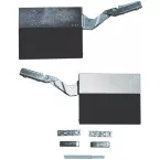 Kit de 2 compas de relevage SQ force fort à angle d'ouverture 107° et avec push to open anthracite/nickelé pour hauteur d'armoir