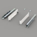 Ultra Slim White Drawer Side Kit Height 90mm with Soft-Close Slides 40kg Capacity Depth 350mm Pure-Pro / PC