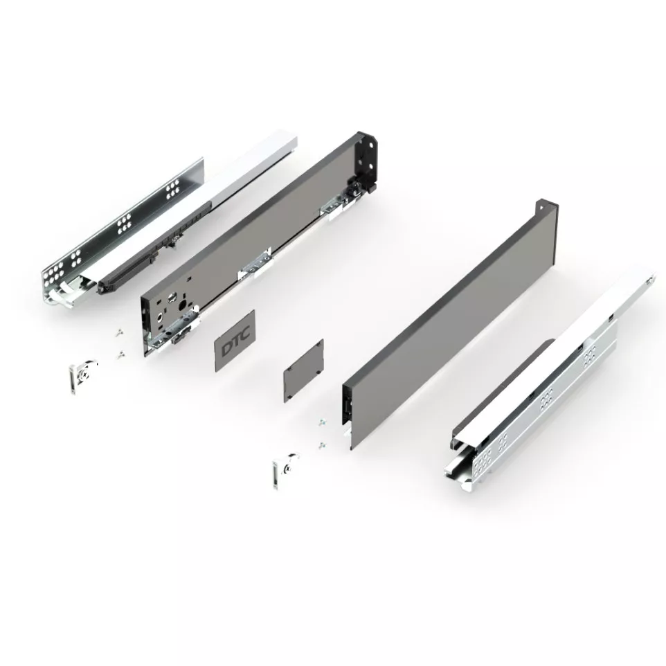 Set antracietkleurige ladezijkanten...