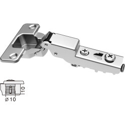 Stylish 110° Nickel Quick-Mount Hinge with Soft Close and Auto Close for Door (Ø10x10mm)