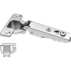 Stylish 110° Nickel-Plated Concealed Hinge (Ø10x10mm) with Soft Close and Self Closing for Overlay Door