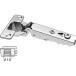 Stijlvol 110° vernikkeld verzonken scharnier (Ø10x10mm), met soft close en zelfsluitende functie, voor opliggende deuren / PCE