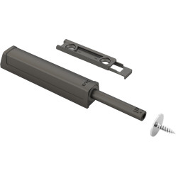 Magnetic Push-to-Open Linear Anthracite Apply-On, 39mm Stroke for Stylish and Pivot-Pro Hinges with Auto-Close