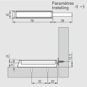 Magnetisch push-to-open systeem met 39 mm slag voor Stylish en Pivot-Pro scharnieren zonder demping en met automatische sluiting