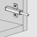 Push to open à appliquer système 32 blanc, course 40mm pour charnières Pivot-Star, Stylish et Pivot-Pro, amortisseur et fermetur