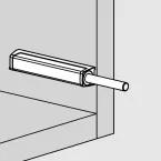 Push to open à appliquer linéaire gris clair, course 40mm pour charnières Pivot-Star, Stylish et Pivot-Pro, amortisseur et ferme