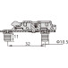 Stylish vernikkelde lineaire inbouwmontageplaat (voor boren Ø10 x 12mm), met directe hoogteverstelling, afstand 0mm / PCE