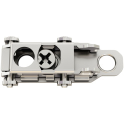 Linear mounting plate Stylish nickel plated with Euro screws for 5 x 8 mm drilling and direct height adjustment, distance