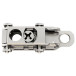 Linear Mounting Plate Stylish Nickel-Plated with Euro Screws for 5 x 8mm Drilling and Direct Height Adjustment, distance