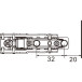 Pivot-Star Nickel-Plated Linear Mounting Plate with Euro Screws for 5 x 8mm Drilling and Direct Height Adjustment