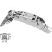 Charnière Pivot-Star 160° nickelée à montage rapide Flash (Ø10x10mm), avec amortissement et avec fermeture automatique, pour por