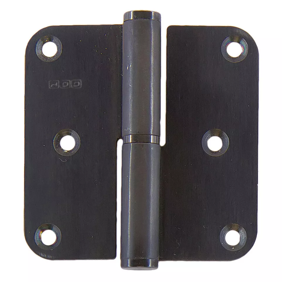 Paumelle HDD 80x80mm Ø12mm noir mat...