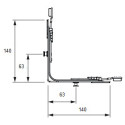 Lower Bracket for PSK160+ Type A and C with Two 1S and 1RS Mushroom Locks per Piece