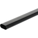 Matte Black Oval Wardrobe Tube 30x15x1.0mm Steel / 3m