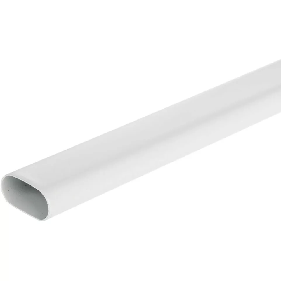 White Oval Wardrobe Rail 30x15x0.7mm...