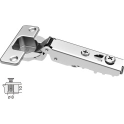 Stylish 110° Nickel Plated Screw-On Hinge with Soft Close and Self Closing for Overlay Door / PC