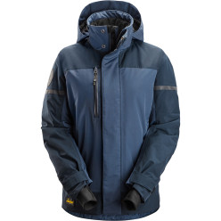 Waterdichte dames winterjas met kap-1177 - marineblauw - Snickers - XXL / pce