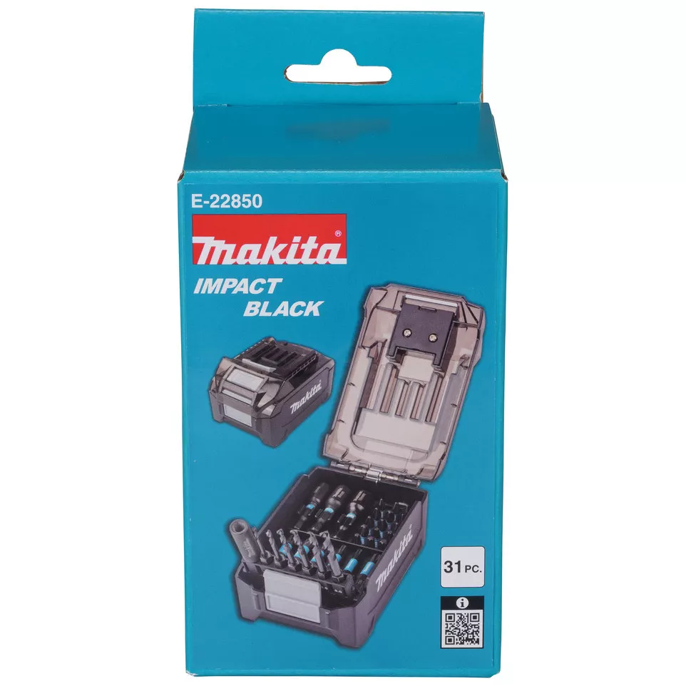 Slagbitset Makita Zwart 31 stuks / pce