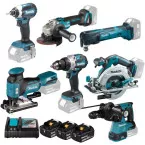 Combo kit 7 Machines Makita DLX7030T3J 18V 5Ah / pce