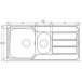 Pyramis Athena EasyFix 1.5 Bowl Stainless Steel Sink with Drainer 1000x500mm per piece