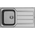 Évier Pyramis EasyFix Athena 1 bac+égouttoir 860x500mm inox / pce