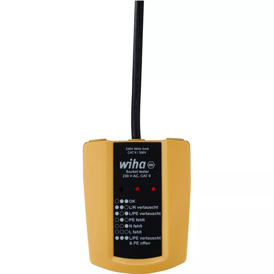 Wiha 230 Vac CAT II stopcontacttester...