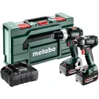Set visseuse à chocs SB 18 LT BL + Tournevis à percussion SSD 18 LT 200 BL Metabo 18V / pce