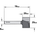 Straight Groove Router Bit Ø29mm per piece