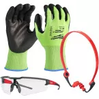 PPE Kit Safety Glasses Earplugs Gloves Size 10 XL per piece