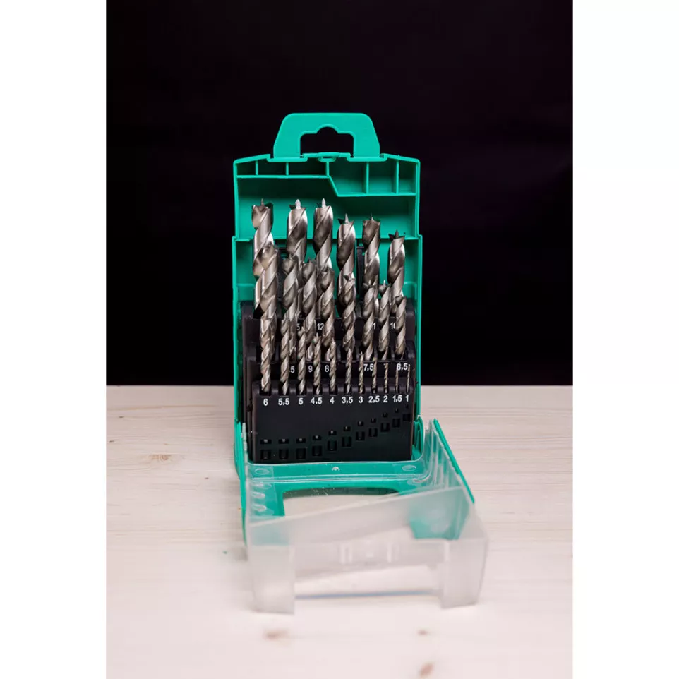 Set of 25 Helical Wood Drill Bits 1 -...