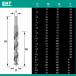 Set of 25 Helical Wood Drill Bits 1 - 13 mm by 0.5 mm per piece