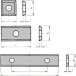 Standaard omkeerbare messen 40x12x1,5mm / pce