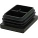 Stoeldop rechthoekig 30x40mm PVC zwart / pce