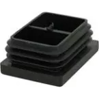 Sous-pied rectangulaire 30x40mm PVC noir / pce