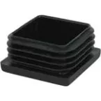 Square Black PVC Furniture Glide 15x15mm per piece