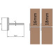 Profil traverse intermédiaire T aluminium anodisé bronze pour panneaux bois ép. 18mm, pour coulissant ERGO 18, NOVO S 18 et LOCA