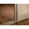 NOVO S 18/4 Bronze Anodized Aluminum Handle Profile for 18mm Wood or 4mm Glass Panels Length 2.7m Pack of 2