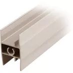 Profil intermédiaire de porte aluminium anodisé bronze à visser pour panneaux 18mm ou verre 4mm NOVO S 18/4 et LOCA 18/4 longueu