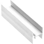 Profil intermédiaire de porte aluminium blanc pour coulissants NOVO S 18/4 et NERO 18/4 longueur 3m / 3m