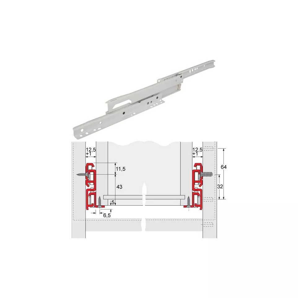 Hettich FR 6142 Full Extension Drawer...